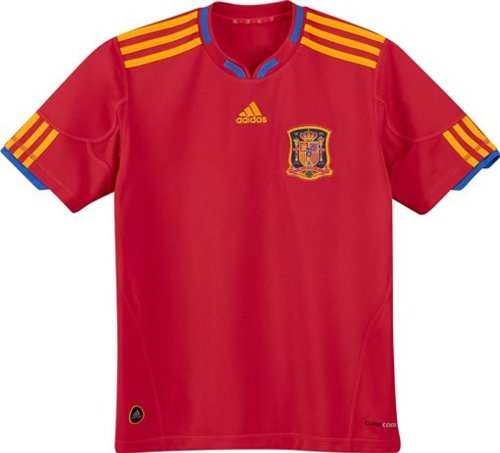 Adidas Spanien Kinder Heim-Trikot rot WM 2010 Farbe: rot (red/collegiate gold), Größe: 152