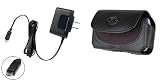 Premium Home Wall Travel Charger+ Leather Case Holster Pouch with Belt Clip for Verizon Casio Hitachi Gzone Commando - NisaTechWorld