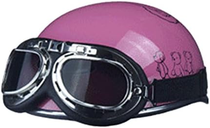 Ziweiba Open Face Bicycle Cycling Multi-Sport Helmet With Adjustable Sunglasses (D-pink)