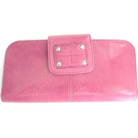 Liz Claiborne Jungle Blossom Patent Wallet in Pink