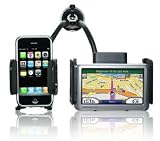 from istreet iStreet Dual Windowscreen Holder for Satellite Navigation, PDA, HTC, Blackberry, Nokia, Samsung, iPhone Mobile Phones and much more! (Compatible with tomtom, navman and iphone devices)