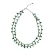 Tigers Eye, Glass Beads and Thre Green Multi-Strand Necklace 