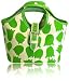 Floto Tula green canvas / leather mini shoulder bag handbag purse