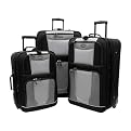 Overland Travelware Brookshire 3-pc Luggage Set - Black/Gray