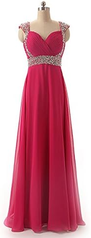 Favebridal Long Elegant Evening Dresses for Women Party SD179-US10,Fuchsia