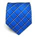 100% Silk Woven Blue Plaid Tie