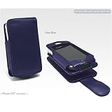 Apple iPhone Designio Leather Case with Swivel Clip (Navy Blue)