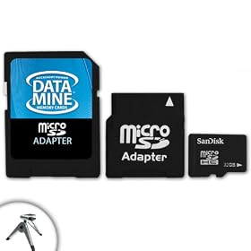DataMINE Premium Class 4 32GB MicroSD Flash Memory Card for Samsung DV300F , EC PL120 , MV800 and Many More Samsung Cameras! ** Includes Mini and Standard SD Adapters and Miniature Tripod Accessory! **