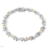 Beautiful Bracelet With 1.75ctw Genuine Citrines Crafted in 925 Sterling Silver