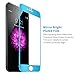 F-color iPhone 6 Screen Protector, iPhone 6S Screen Protector, Ballistic Tempered Glass + Metal Frame to Full Coverage Maximum Screen Protection from Bumps Drops Scrapes 0.3mm 9H 2.5D HD, Blue