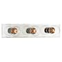 Sea Gull Lighting 4705-05 Starlette Three-Light Vanity, Chrome Finish with Beveled Mirror Backplate