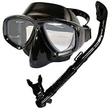 Scuba Diving Snorkeling Purge Mask & Dry Snorkel Set