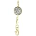 Clear Crystal Flower Gold Tone Purse Key Chain Finder