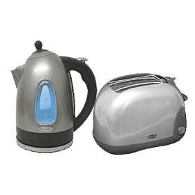 Breville GP26 Grey Metllic Gift Set-Kettle & 2 Slice Toaster