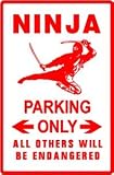 NINJA PARKING sign * st martial art defense