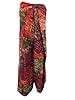 Multicolor Hippie Palazzo Pant Tie Die Red Rayon Trouser