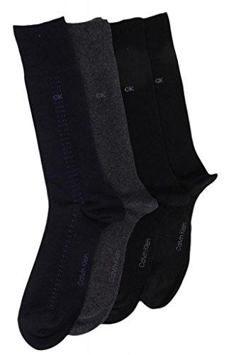 Calvin Klein Mens (Bonus 4 Pack) Cotton Dress Socks