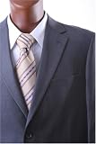 Men's Super 140's 100% Wool Single Breasted 2 Button Charcoal Plaid Dress Suit Flat Front***New for the Season!!!