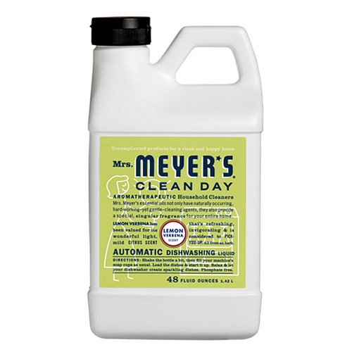 Mrs. Meyer's Clean Day Automatic Dishwashing Liquid, Lemon Verbena, 48-Ounce Bottles (Pack of 6)