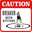 CAUTION: BREAKER dance sidewalk fun sign
