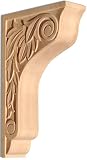 12-3/8h X 2 w X 7-5/8d - Large Maple Wood Bracket