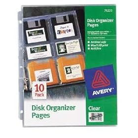Avery  Disk Organizer Pages, Acid Free, Pack of 10 (75222)