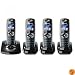 Panasonic KXTG8324 Colour DECT Quad Digital Cordless Telephone with Answer Machine - Black