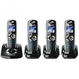 Panasonic KXTG8324 Colour DECT Quad Digital Cordless Telephone with Answer Machine - Black