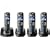 Panasonic KXTG8324 Colour DECT Quad Digital Cordless Telephone with Answer Machine - Black