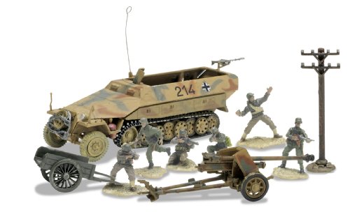 Unimax forces of Valor 1:72Nd Scale German Sd. Kfz. 251/1 and 75Mm Pak 40 Set D - Day Series