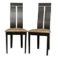 Baxton Studio Magness Modern Dining Chairs, Dark Brown, Set of 2