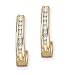 10K Yellow Gold 1/4 ct. Diamond J-Hoop Earrings