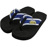 NBA Denver Nuggets Unisex Basic Flip Flops - Black/Royal Blue (X-Small)
