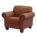 Cognac Rolled Arm Chair