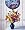 Birthday Fireworks Flowers and Balloon, Premium