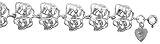 Sterling Silver Charm Bracelet with Drama Masks (Comedy Tragedy)