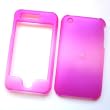 Apple iPhone 3G & 3GS Snap-On Protector Hard Case Transparent Hot Pink Frost