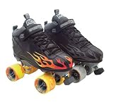 Rock Flame Skate Black with Silver Flame