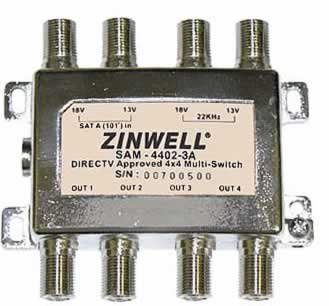 Zinwell SAM - 4402-3A DirecTV 4x4 Multi-Switch