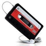 Slabo Silikon Schutzh�lle H�lle Case f�r Apple iPhone 4 - "Retro Kassette | Casette" - SCHWARZ | ROTvon "Slabo"