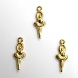 Breloques pour bijoux danseuse, Doré, Lot de 20
