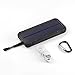 [15000mah Solar Panel Charger with 6LED Flashlight] Hallomall Portable Phone Charger Backup Power Pack, Dual USB Port External Battery Charger for Smart phones Camera and Other 5V USB Devices (black)