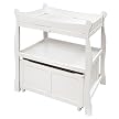 Sleigh Changing Table with Cart - White