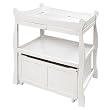 Sleigh Changing Table with Cart - White