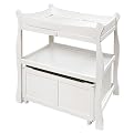Sleigh Changing Table with Cart - White