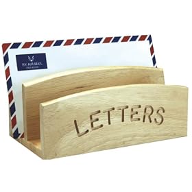 Rubber Wood Letter Rack