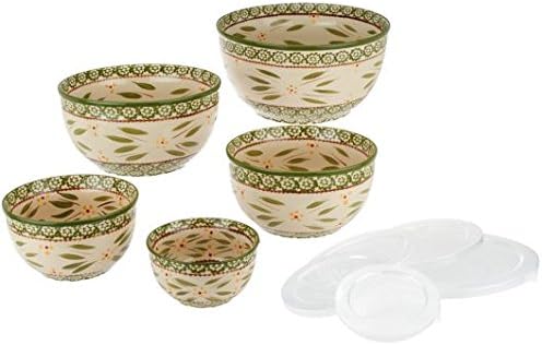 Temp-tations Old World 5-piece Concentric Bowl Set - Green