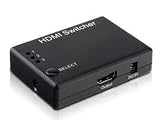 Produkt-Bild: Xoom- HDMI Mini-Umschaltbox 3 IN / 1 OUT - Video Switch HDMI 3-Port mit Verst&auml;rker- Mini-HDMI-AUTO-Schalter - 3 Anschl&uuml;sse - 3x1 Hub mit Remote - 1080p - HDMI V1.3B - HD Audio Signal (Dolby Digital, DTS, 5.1, etc. ..) -Video Switch HDMI 3-Port mit Verst&auml;rker