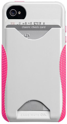 Case-Mate CM018168 Pop ID Case for Apple iPhone 4 (CDMA), iPhone 4 (GSM), iPhone  4S - 1 Pack - Retail Packaging - White/Honeysuckle