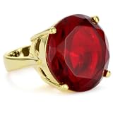 nOir Classic red Cubic Zirconia Cocktail Ring